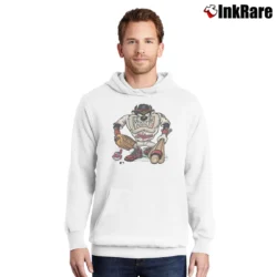 Men’s Cleveland Indians Taz Looney Tunes Baseball Pullover Hoodie in white | Cozy, Durable, Modern Fit