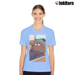 Women’s Cleveland Jr Family Guy V-Neck Tee in light blue | Chic Neckline, Soft Texture