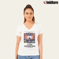 Women’s Close Encounters Of The Third Kind V-Neck Tee in white | Chic Neckline, Soft Texture