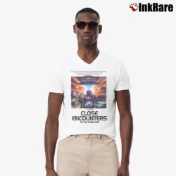 Men’s Close Encounters Of The Third Kind V-Neck Tee in white | Sharp, Breathable, Everyday Staple