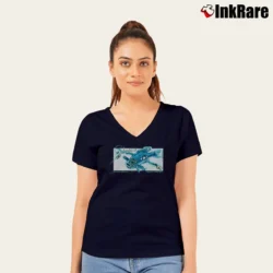 Women’s Clutch Warmouth Hardcore Music V-Neck Tee in navy | Chic Neckline, Soft Texture