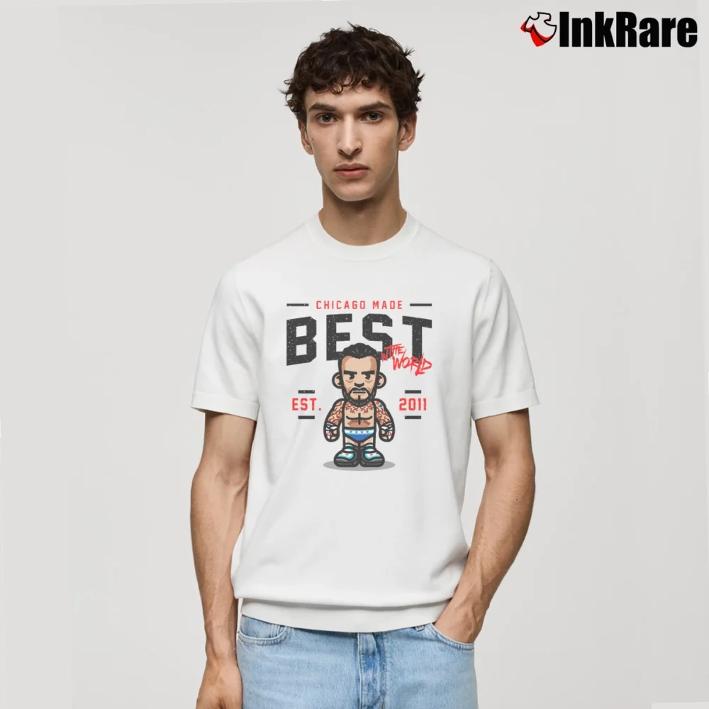 Men’s cm punk best in the world for Pro Wrestling Fans Classic T-Shirt in white | Soft, Breathable Everyday Wear