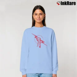 Women’s cm punk logo for Pro Wrestling Fans Relaxed Sweatshirt in light blue | Soft, Laid-Back Vibe