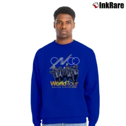 Men’s CNCO World Tour 2018 2019 Crewneck Sweatshirt in royal blue | Cozy Fabric, Clean Style
