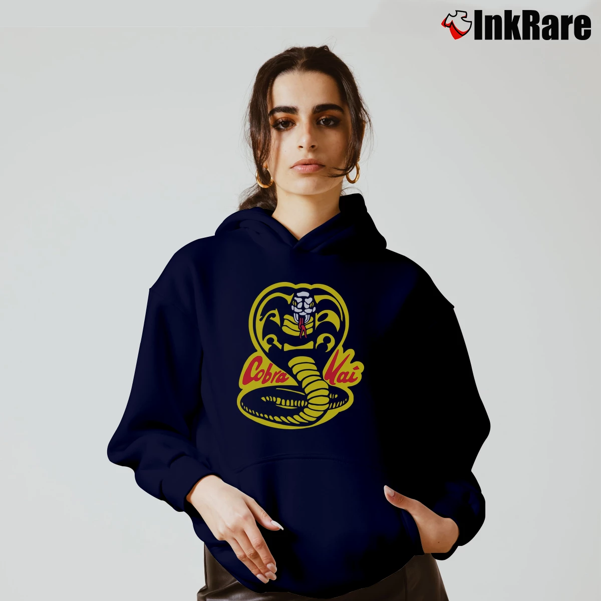 Women’s Cobra Kai Dojo Logo Cozy Hoodie in navy | Warm, Structured, Stylish