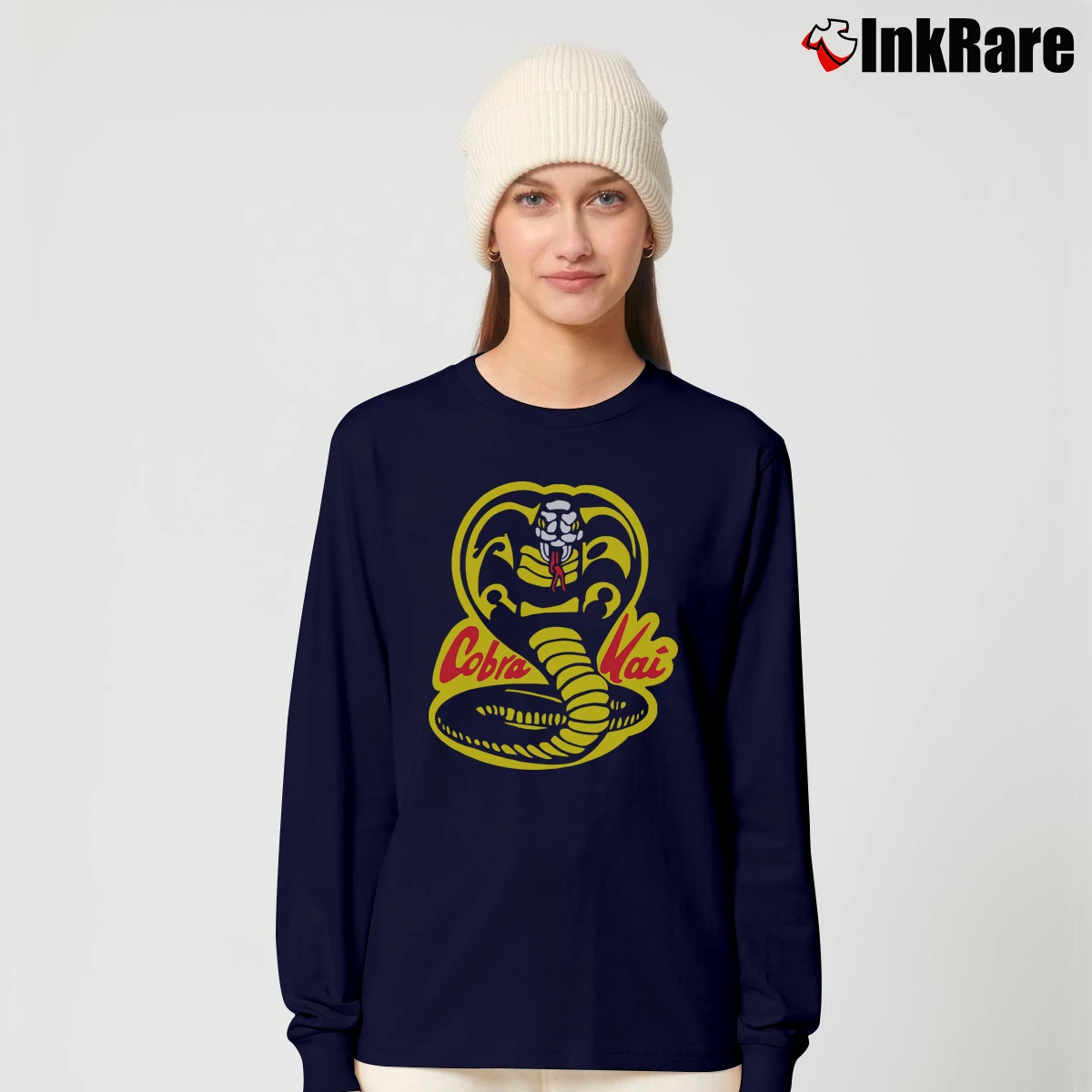 Women’s Cobra Kai Dojo Logo Long-Sleeve Top in navy | Sleek, Versatile, All-Season