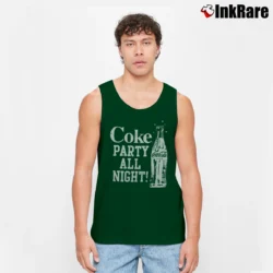 Men’s Coca Cola Party All Night Tank Top in forest green | Breathable, Active-Friendly Design
