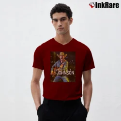 Men’s Cody Johnson Wild Child Tour 2019 V-Neck Tee in maroon | Sharp, Breathable, Everyday Staple