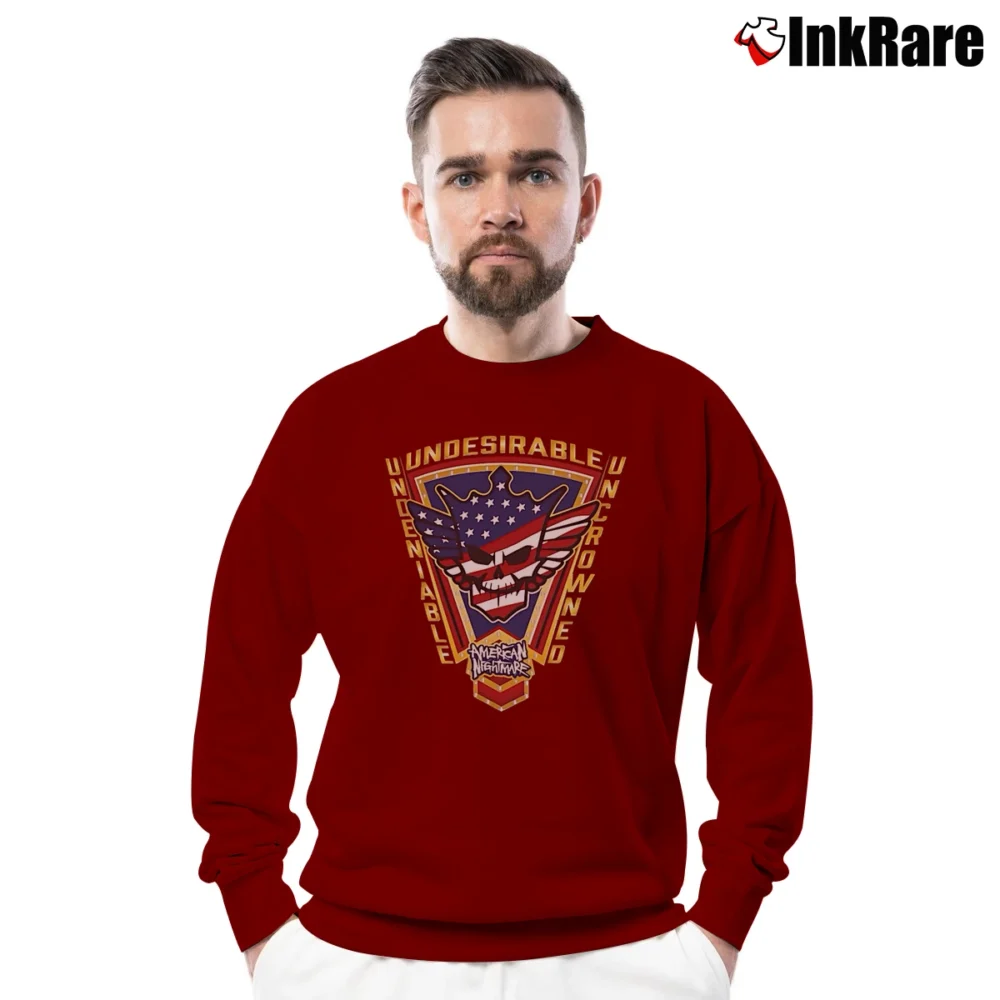 Men’s cody rhodes undesirable to undeniable for Wrestling Fans Crewneck Sweatshirt in maroon | Cozy Fabric, Clean Style