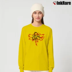 Women’s Coheed And Cambria Dragonfly Rock Band Long-Sleeve Top in yellow | Sleek, Versatile, All-Season