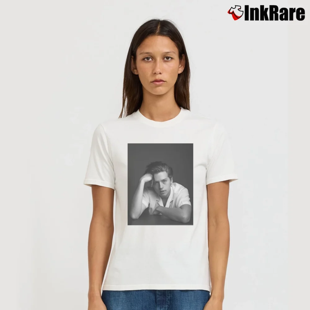 Women’s Cole Sprouse Celebrity Fan Signature T-Shirt in white | Soft, Flattering Fit