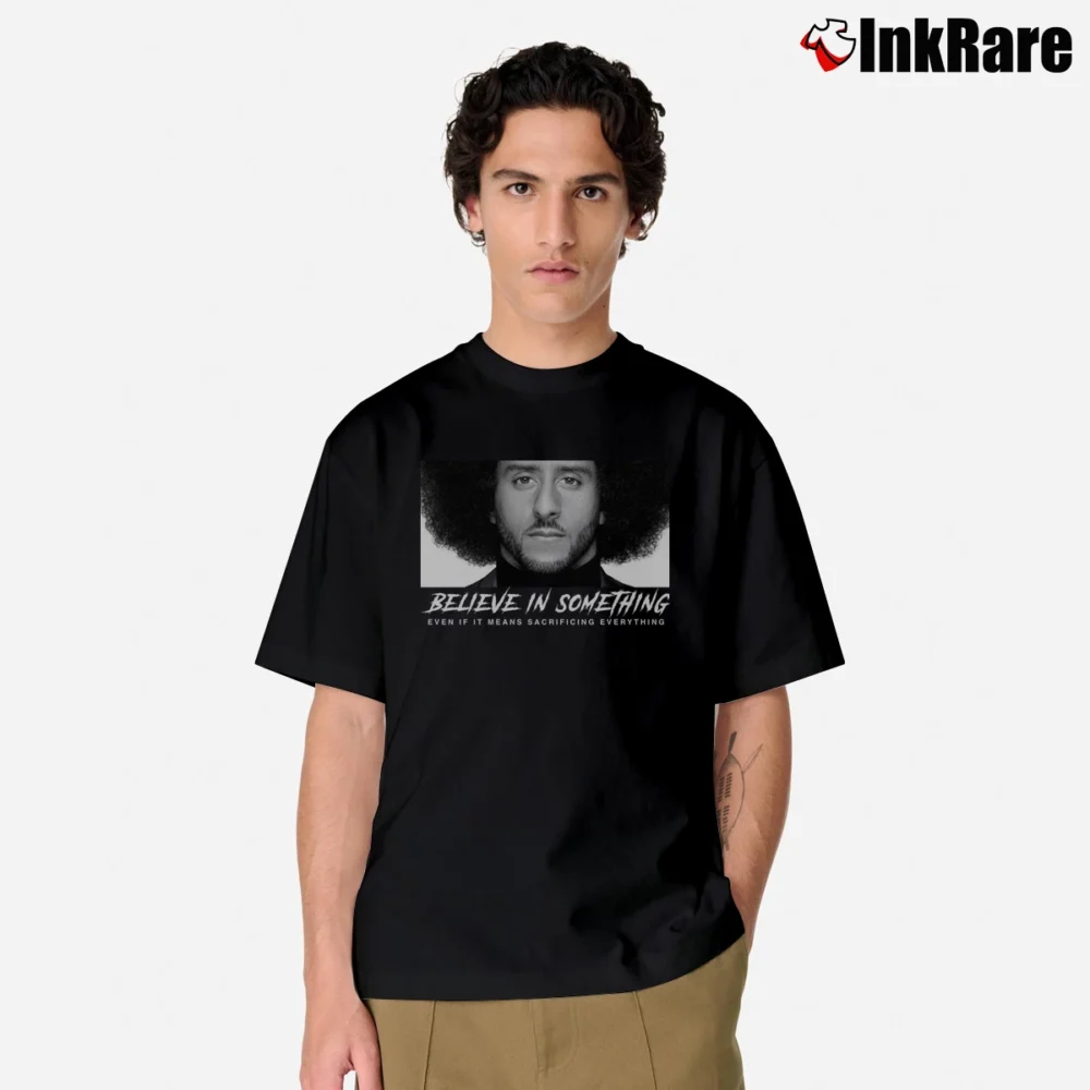 Men’s Colin Kaepernick Im With Kap Believe In Something Take A Knee Classic T-Shirt in black | Soft, Breathable Everyday Wear