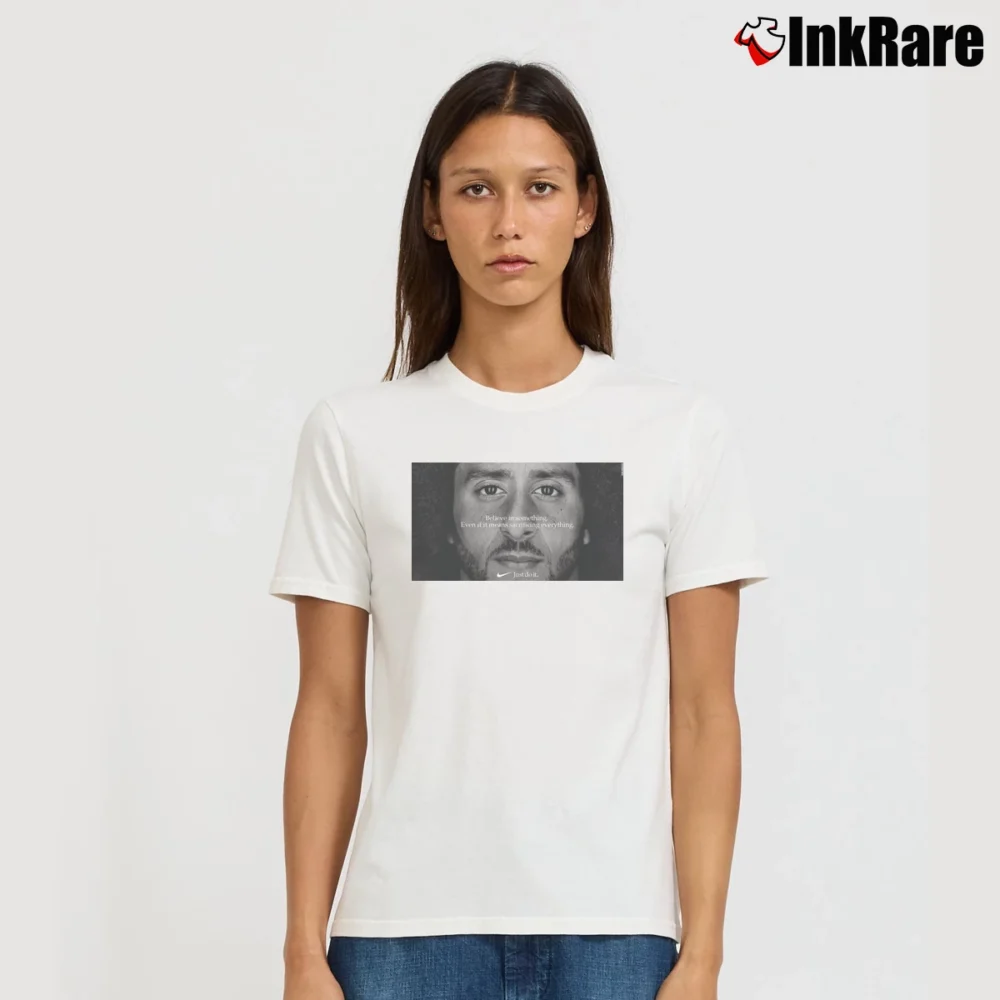 Women’s Colin Kaepernick Just Do It Signature T-Shirt in white | Soft, Flattering Fit