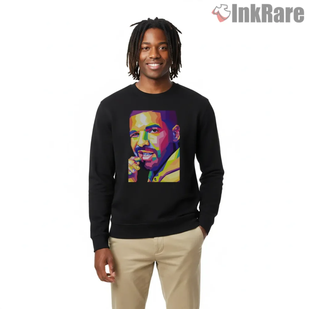 Color Block Pop Art Drake Portrait Shirt on graphic shirt for men graphic tee