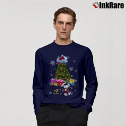 Men’s Colorado Avalanche Snoopy Ugly Christmas Long-Sleeve Shirt in navy | Sleek, Lightweight, Year-Round Wear