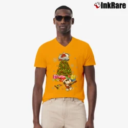 Men’s Colorado Avalanche Snoopy Ugly Christmas V-Neck Tee in orange | Sharp, Breathable, Everyday Staple