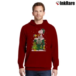 Men’s Colorado State Rams Snoopy Woodstock Christmas Pullover Hoodie in maroon | Cozy, Durable, Modern Fit