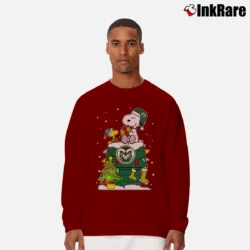 Men’s Colorado State Rams Snoopy Woodstock Christmas Long-Sleeve Shirt in maroon | Sleek, Lightweight, Year-Round Wear