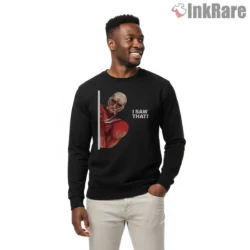 Colossal Titan Peeking Wall Gag Shirt on graphic shirt for men graphic tee