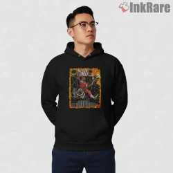Coma Doof Warrior Flame Guitar Stage Mad Max Shirt on black hoodie for men graphic tee