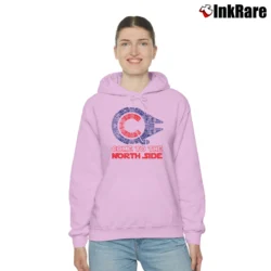 Women’s Come To The North Side Millennium Falcon Chicago Cubs Cozy Hoodie in light pink | Warm, Structured, Stylish