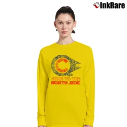 Women’s Come To The North Side Millennium Falcon Chicago Cubs Long-Sleeve Top in yellow | Sleek, Versatile, All-Season