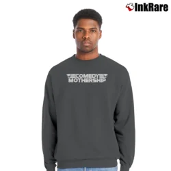 Men’s Comedy Mothership Crewneck Sweatshirt in charcoal | Cozy Fabric, Clean Style