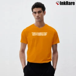 Men’s Comedy Mothership V-Neck Tee in orange | Sharp, Breathable, Everyday Staple