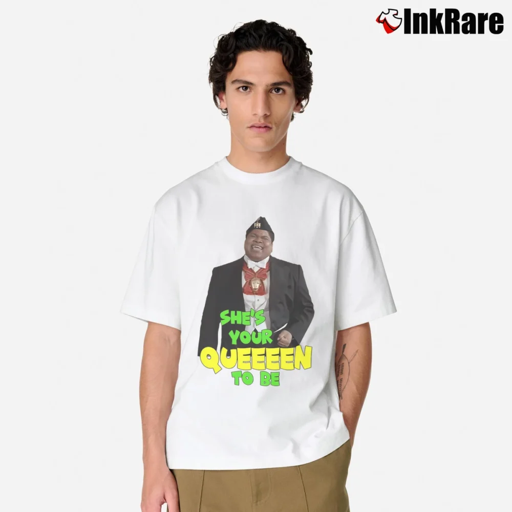 Men’s Coming To America She's Your Queen To Be Classic T-Shirt in white | Soft, Breathable Everyday Wear
