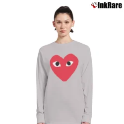Women’s Comme Des Garcons Inspired Long-Sleeve Top in sport grey | Sleek, Versatile, All-Season