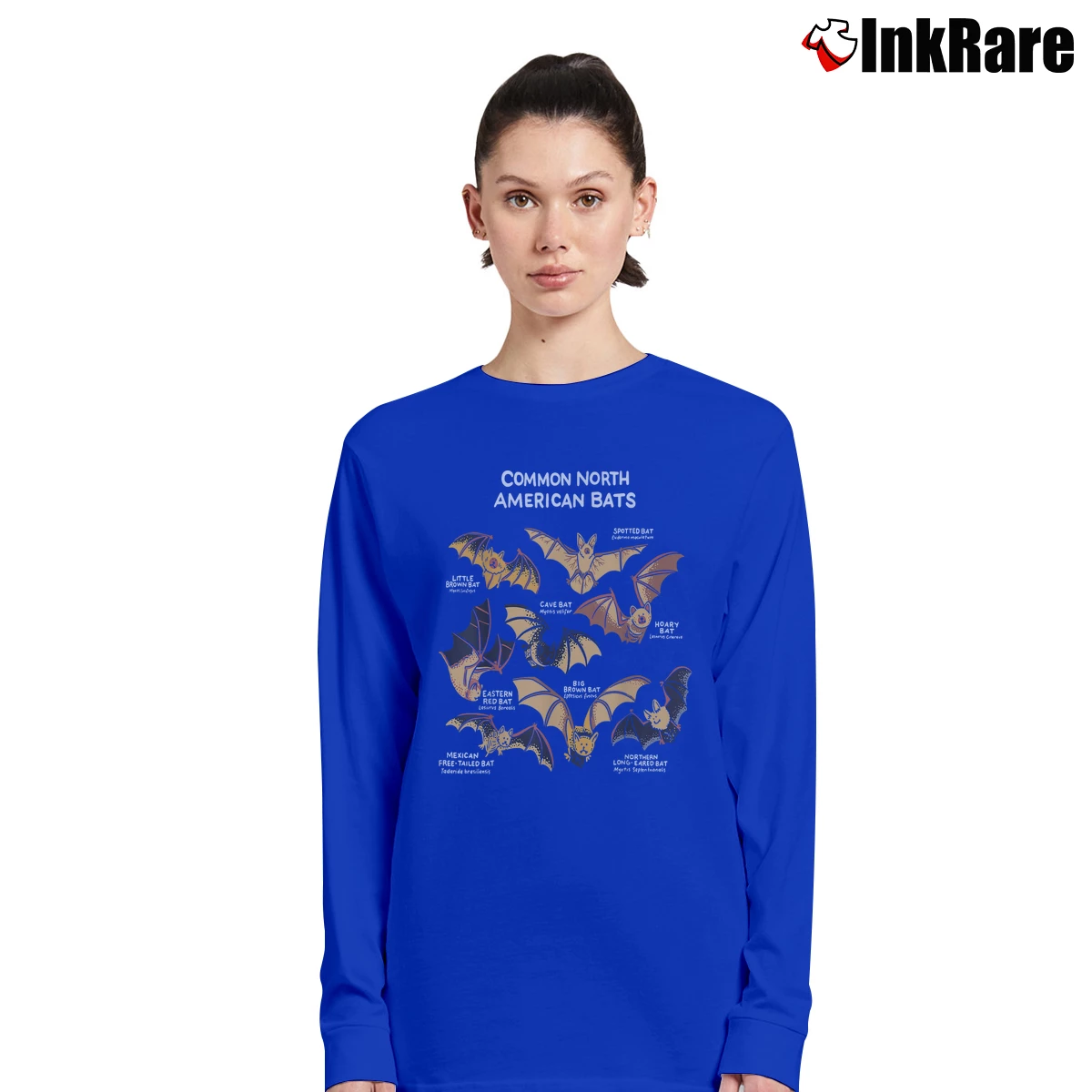 Women’s Common North America Bats Long-Sleeve Top in royal blue | Sleek, Versatile, All-Season