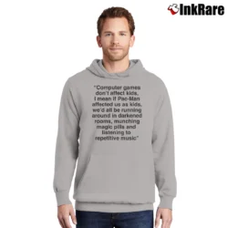 Men’s Computer Games Don't Affect Us Pullover Hoodie in sport grey | Cozy, Durable, Modern Fit