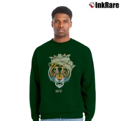 Men’s Conor McGregor Tiger King UFC Graphic Crewneck Sweatshirt in forest green | Cozy Fabric, Clean Style