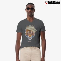 Men’s Conor McGregor Tiger King UFC Graphic V-Neck Tee in charcoal | Sharp, Breathable, Everyday Staple