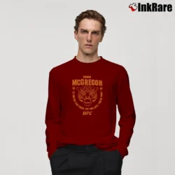 Men’s Conor McGregor UFC 202 Tiger Food Hoodie Long-Sleeve Shirt in maroon | Sleek, Lightweight, Year-Round Wear