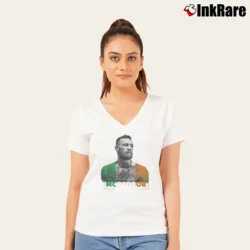 Women’s Conor Mcgregor UFC The Notorious V-Neck Tee in white | Chic Neckline, Soft Texture