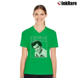 Women’s Conway Twitty V-Neck Tee in irish green | Chic Neckline, Soft Texture