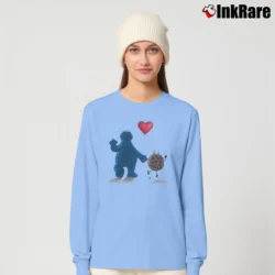 Women’s Cookie Friends Funny Parody Humor Long-Sleeve Top in light blue | Sleek, Versatile, All-Season
