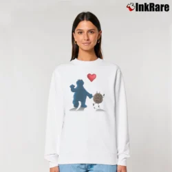 Women’s Cookie Friends Funny Parody Humor Relaxed Sweatshirt in white | Soft, Laid-Back Vibe