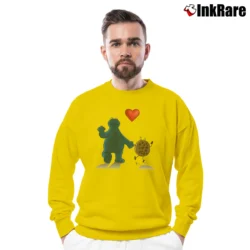 Men’s Cookie Friends Funny Parody Humor Crewneck Sweatshirt in yellow | Cozy Fabric, Clean Style