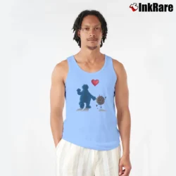 Men’s Cookie Friends Funny Parody Humor Tank Top in light blue | Breathable, Active-Friendly Design