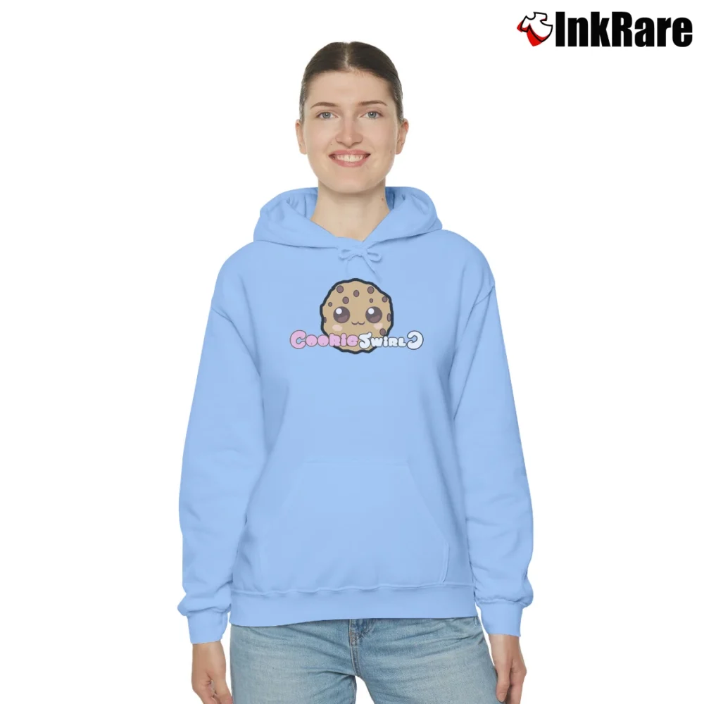 Women’s Cookieswirlc Allie Inspired Cozy Hoodie in light blue | Warm, Structured, Stylish