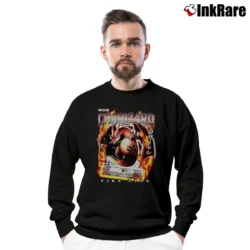 Men’s Cool Charizard Fire Flying Dragon Pokemon Gift Crewneck Sweatshirt in black | Cozy Fabric, Clean Style