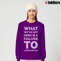 Women’s Cool Hand Luke Movie Quote Long-Sleeve Top in purple | Sleek, Versatile, All-Season