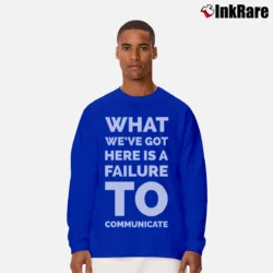 Men’s Cool Hand Luke Movie Quote Long-Sleeve Shirt in royal blue | Sleek, Lightweight, Year-Round Wear