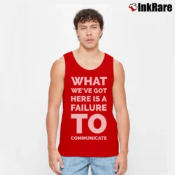 Men’s Cool Hand Luke Movie Quote Tank Top in red | Breathable, Active-Friendly Design