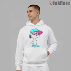 Cool Snoopy Streetwear Retro Pop Art Shirt on white hoodie for men graphic tee