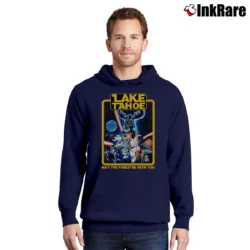 Men’s Cool Star Wars Lake Tahoe Japanese Brand Parody Pullover Hoodie in navy | Cozy, Durable, Modern Fit
