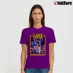Women’s Cool Star Wars Lake Tahoe Japanese Brand Parody Signature T-Shirt in purple | Soft, Flattering Fit
