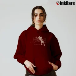 Women’s Cool Streetwear Pokemon Mew Graphic Cozy Hoodie in maroon | Warm, Structured, Stylish